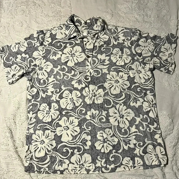 Bishop St Apparel  Men 1/4 button Shirt Floral Hawaiian 🌺 - Picture 1 of 2